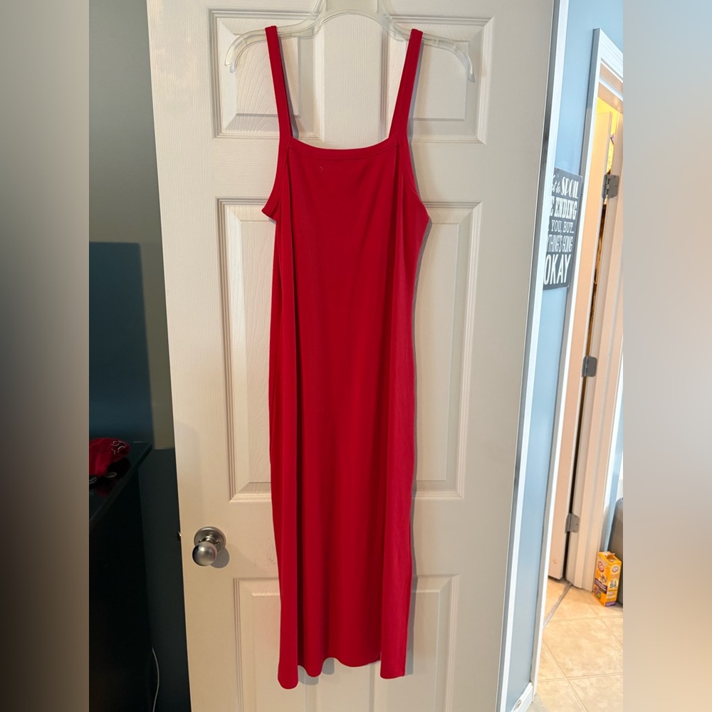LOFT Vibrant Red Knit dress